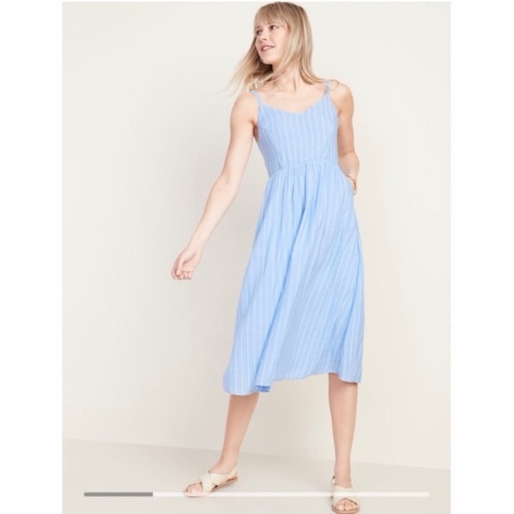Old Navy Blue Striped Summer Dress